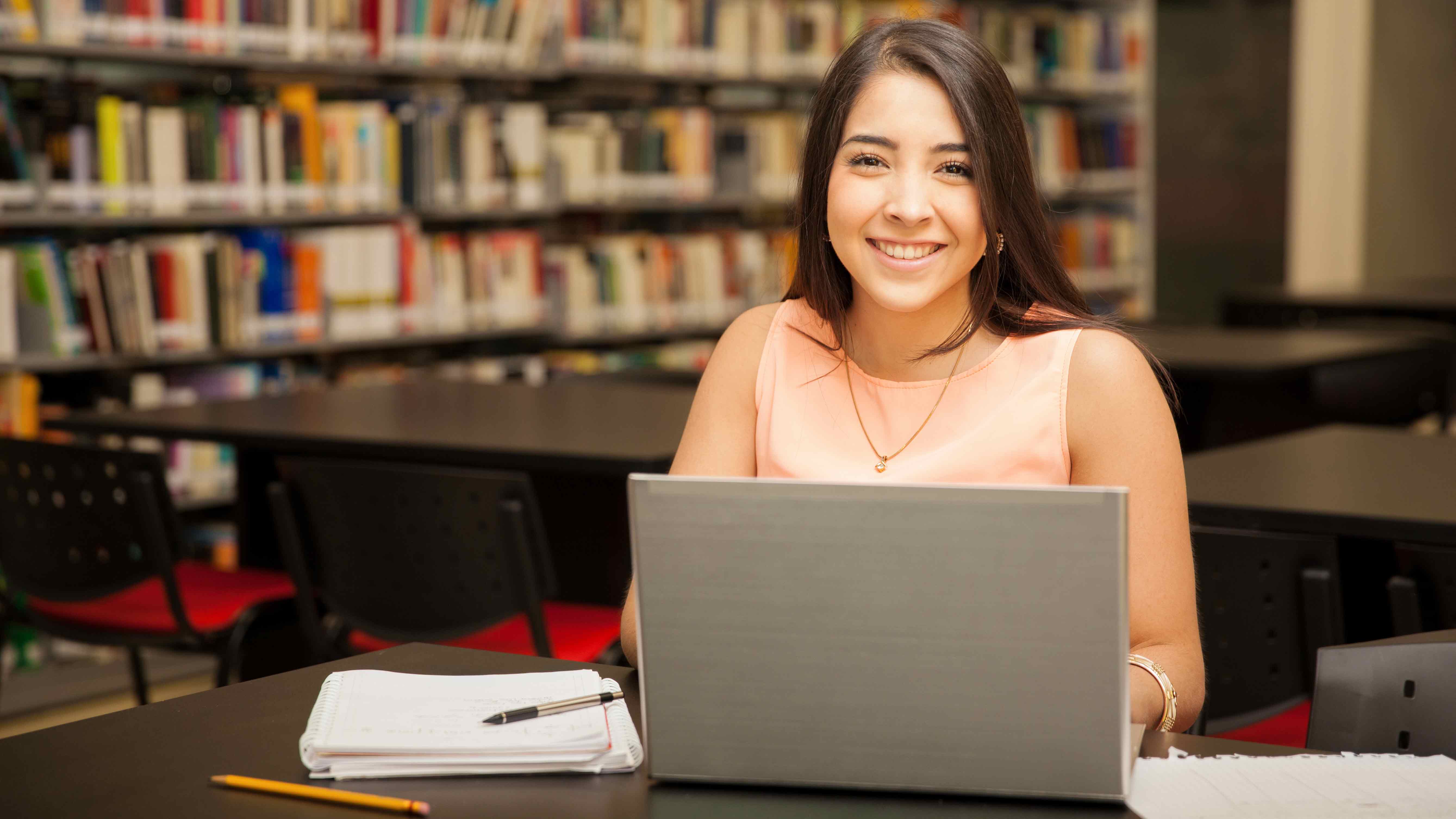 Student on laptop