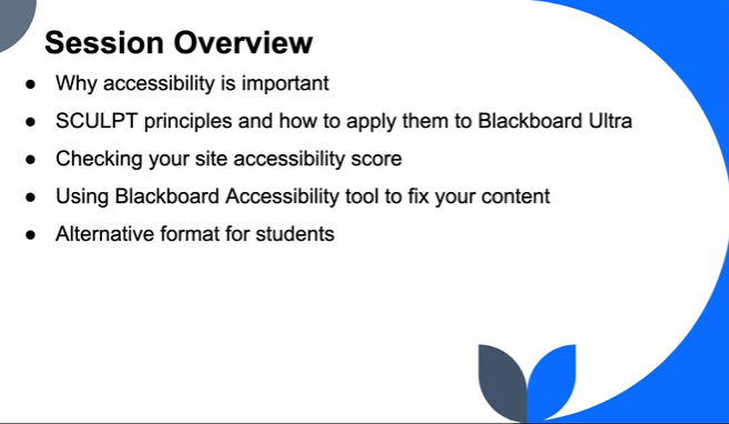 Accessibility in Blackboard Ultra