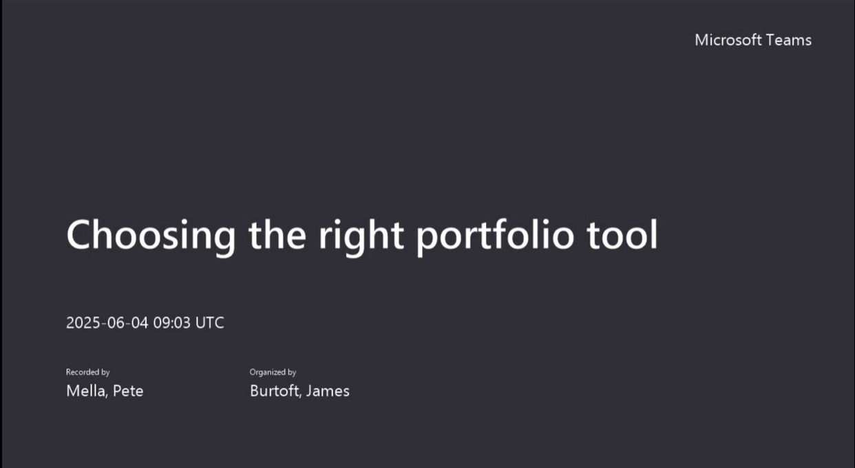 Choosing the right portfolio tool