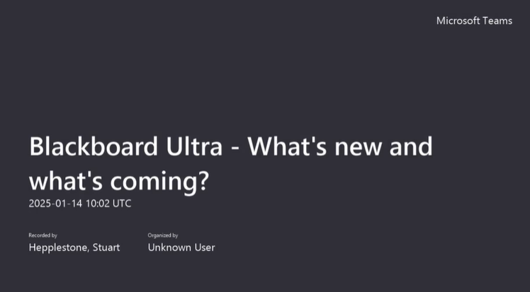 Blackboard Ultra – What’s new and what’s coming? 