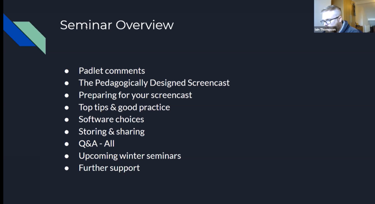 Designing and delivering effective and engaging screencasts