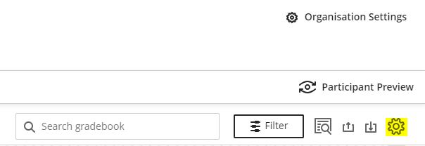 screenshot of settings cog in Gradebook
