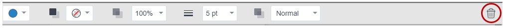 Bb Annotate delete annotation trashcan