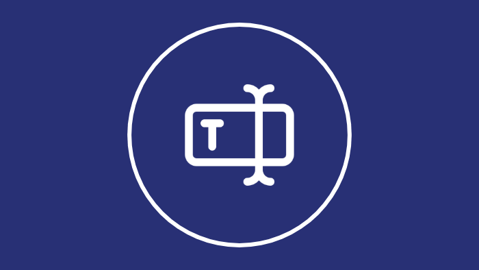 An icon of typing in a text box 