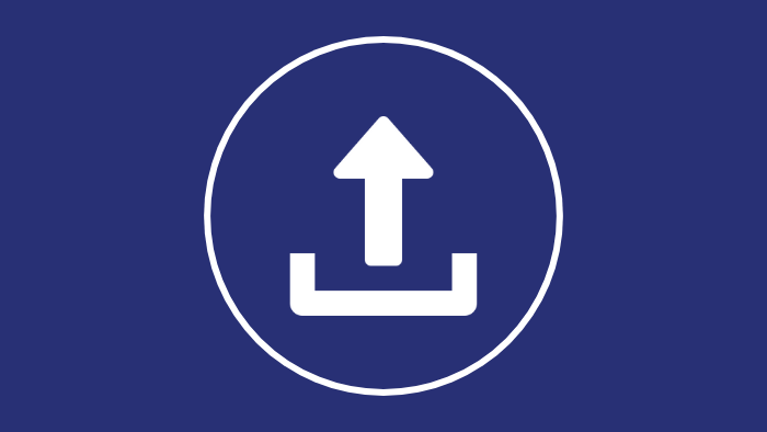 An upload files icon 
