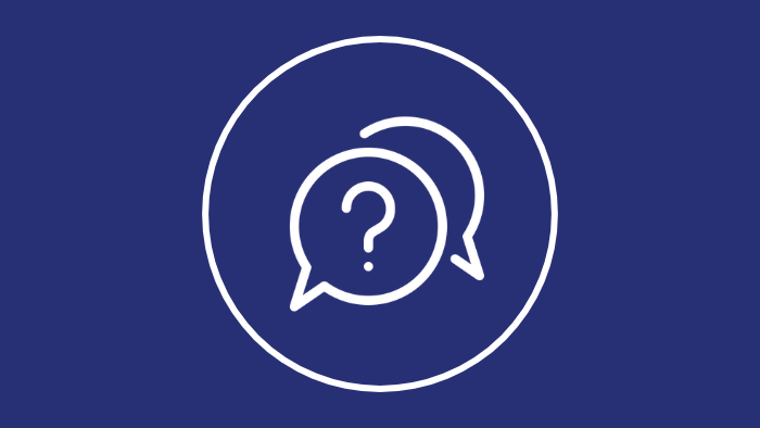 An icon showing a question mark in a speech bubble