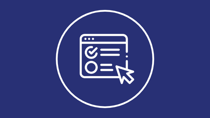 An icon of a quiz being marked