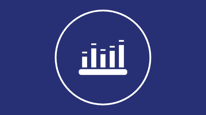 An icon showing a bar chart