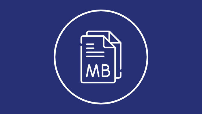 An icon of a stack of large documents
