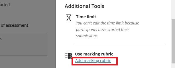 Add rubric - associating rubrics 1