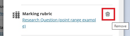 Remove - associating rubrics 3