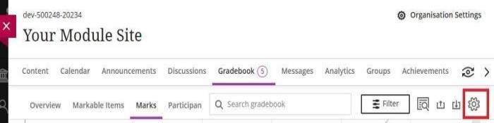 Gradebook settings - check rubrics 1