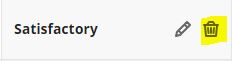 delete icon in rubric