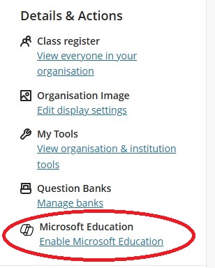 Teams in BB - Enable