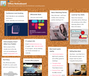 Example of Padlet board