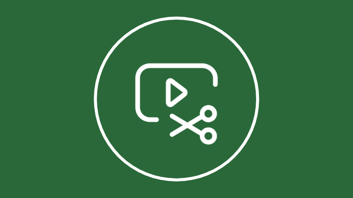 icon representing  trimming a video