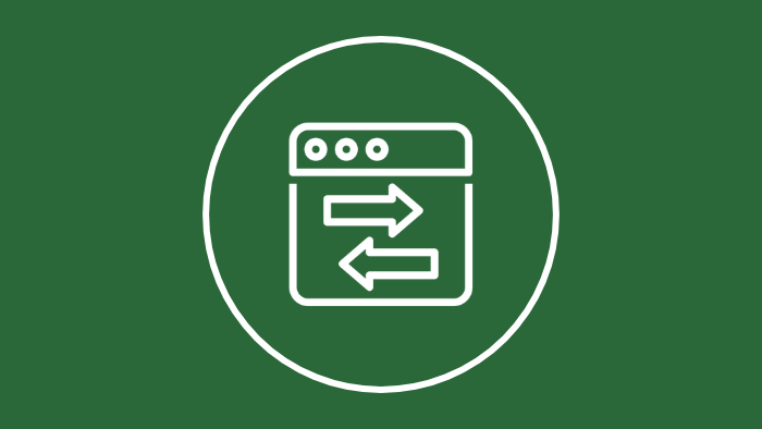 An icon of videos being moved